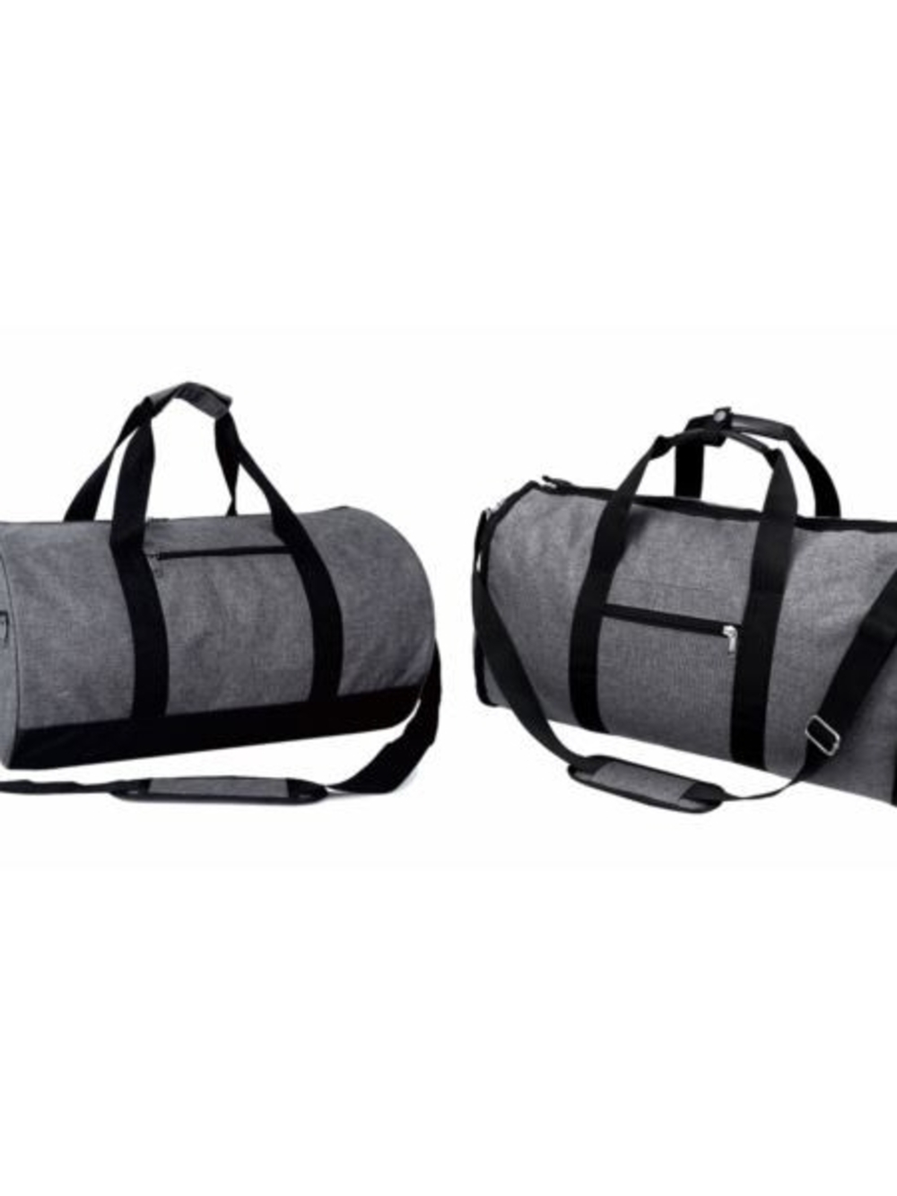 Heather Grey 2 Pc Set - Roll Bag & Convertible Duffel /Garment Bag